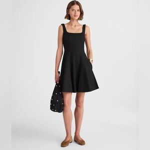MADEWELL Seamed Open Squareneck Mini Dress